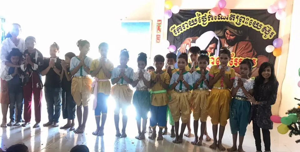 Dancers taking part in a church celebration